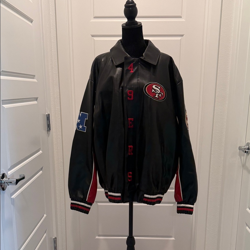 NFL Black and Red Bomber Jacket
